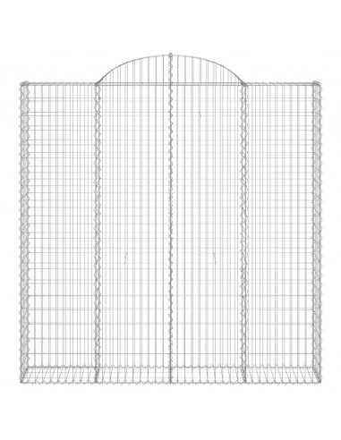 Cesto Gabbione ad Arco 200x30x200/220 cm Ferro Zincato