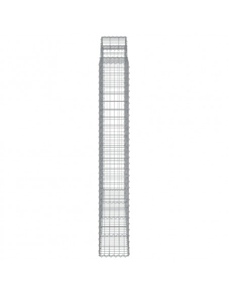 Cesto Gabbione ad Arco 200x30x200/220 cm Ferro Zincato