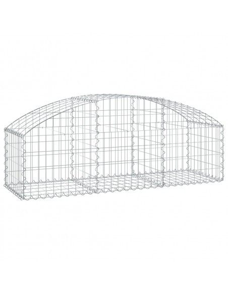 Cesto Gabbione ad Arco 150x50x40/60 cm Ferro Zincato