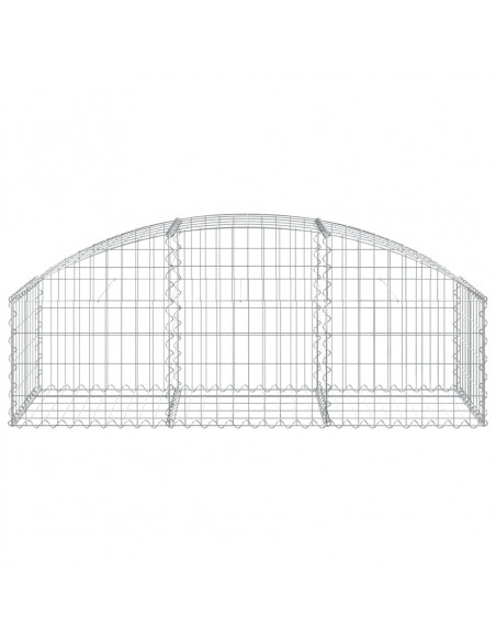 Cesto Gabbione ad Arco 150x50x40/60 cm Ferro Zincato