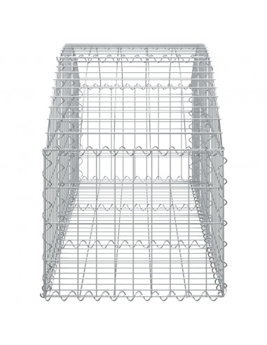 Cesto Gabbione ad Arco 150x50x40/60 cm Ferro Zincato