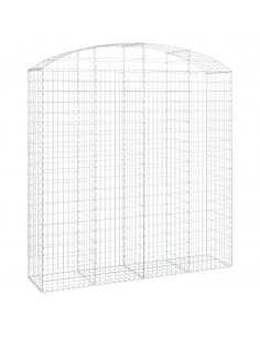 Cesto Gabbione ad Arco 200x50x200/220 cm Ferro Zincato 2