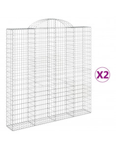 Cesti Gabbioni ad Arco 2 pz 200x30x200/220 cm Ferro Zincato 2