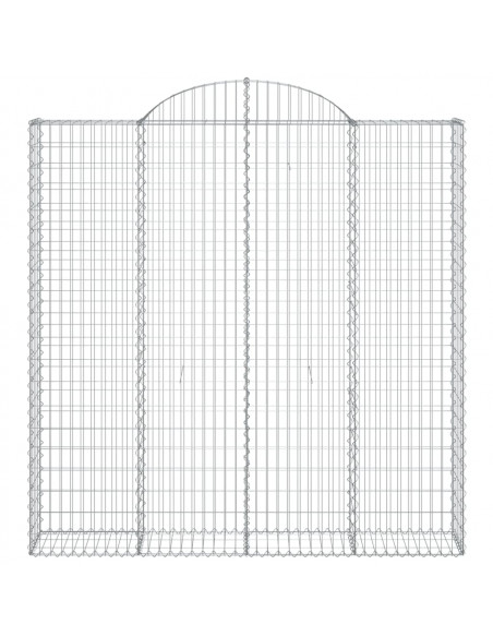 Cesti Gabbioni ad Arco 2 pz 200x30x200/220 cm Ferro Zincato