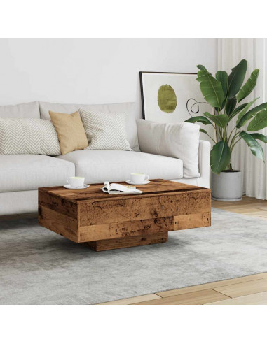 Tavolino da Salotto Legno Antico 85x55x31 cm Legno Multistrato