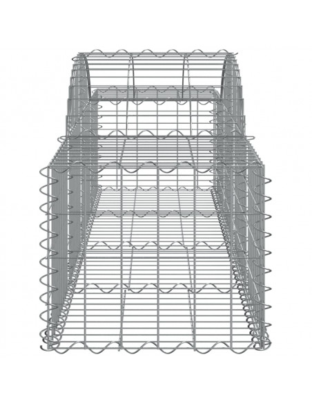 Cesti Gabbioni ad Arco 5 pz 200x50x40/60 cm Ferro Zincato
