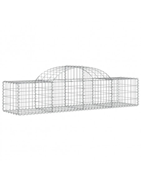 Cesti Gabbioni ad Arco 2 pz 200x50x40/60 cm Ferro Zincato