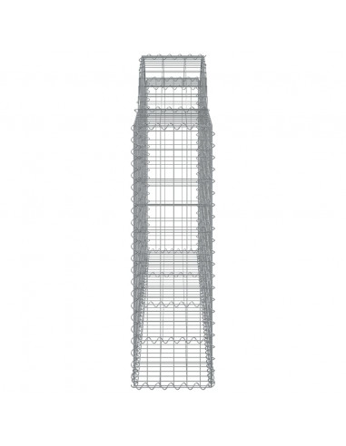Cesti Gabbioni ad Arco 5 pz 200x30x100/120 cm Ferro Zincato