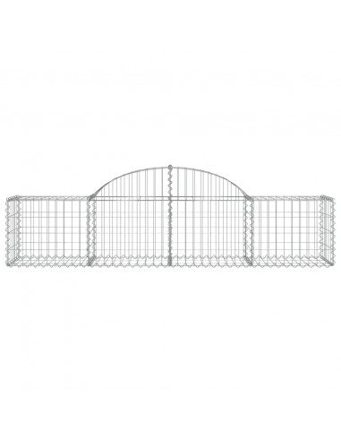Cesti Gabbioni ad Arco 12 pz 200x50x40/60 cm Ferro Zincato