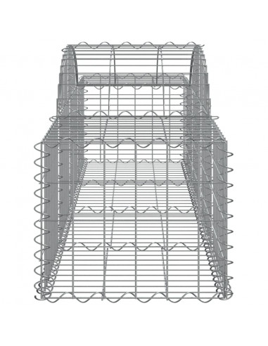 Cesti Gabbioni ad Arco 12 pz 200x50x40/60 cm Ferro Zincato