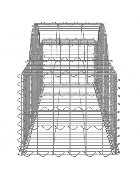 Cesti Gabbioni ad Arco 12 pz 200x50x40/60 cm Ferro Zincato