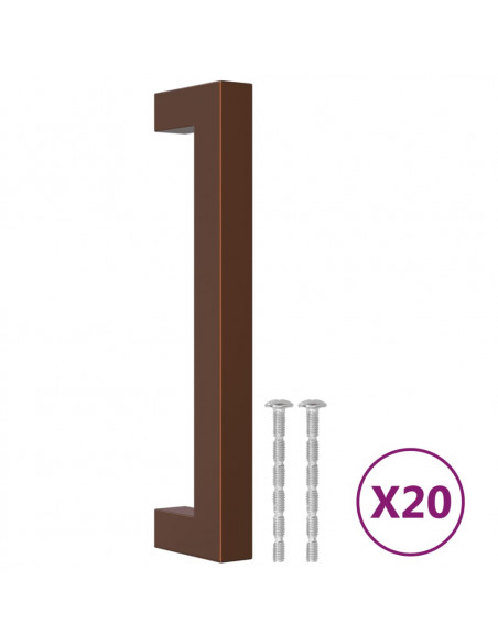Maniglie per Mobili 20 pz Bronzo 128 mm in Acciaio Inox