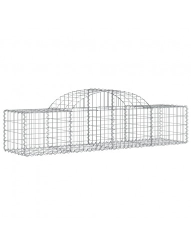 Cesti Gabbioni ad Arco 13 pz 200x50x40/60 cm Ferro Zincato