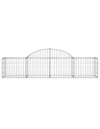 Cesti Gabbioni ad Arco 13 pz 200x50x40/60 cm Ferro Zincato