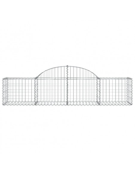 Cesti Gabbioni ad Arco 13 pz 200x50x40/60 cm Ferro Zincato