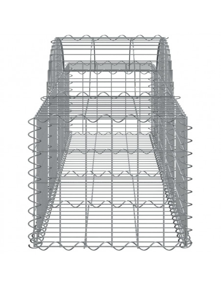 Cesti Gabbioni ad Arco 13 pz 200x50x40/60 cm Ferro Zincato