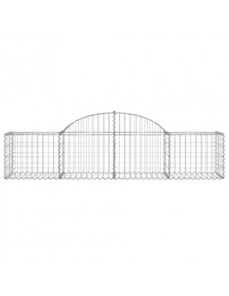 Cesti Gabbioni ad Arco 15 pz 200x50x40/60 cm Ferro Zincato
