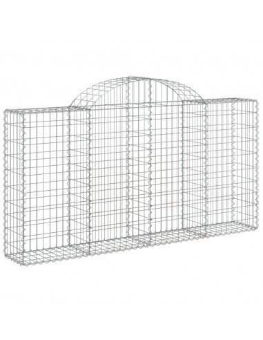 Cesti Gabbioni ad Arco 30 pz 200x30x100/120 cm Ferro Zincato