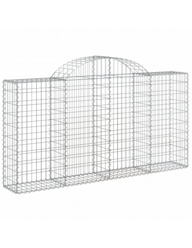 Cesti Gabbioni ad Arco 14 pz 200x30x100/120 cm Ferro Zincato