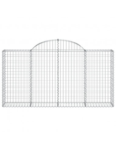 Cesti Gabbioni ad Arco 14 pz 200x30x100/120 cm Ferro Zincato