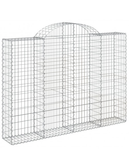 Cesti Gabbioni ad Arco 2 pz 200x30x140/160 cm Ferro Zincato
