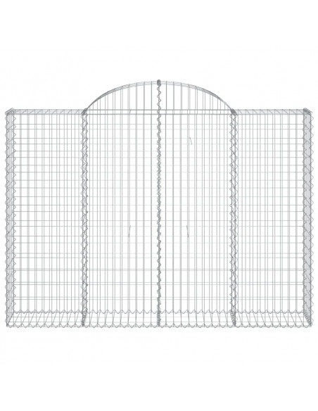 Cesti Gabbioni ad Arco 2 pz 200x30x140/160 cm Ferro Zincato