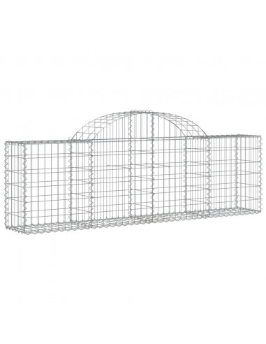 Cesti Gabbioni ad Arco 5 pz 200x30x60/80 cm Ferro Zincato