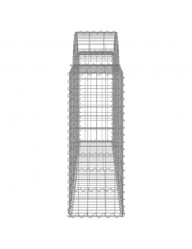 Cesti Gabbioni ad Arco 14 pz 200x30x80/100 cm Ferro Zincato