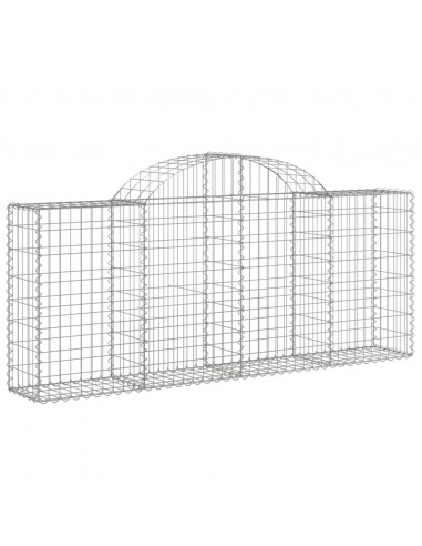 Cesti Gabbioni ad Arco 25 pz 200x30x80/100 cm Ferro Zincato