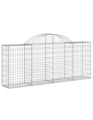 Cesti Gabbioni ad Arco 4 pz 200x30x80/100 cm Ferro Zincato