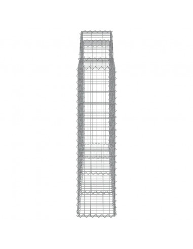 Cesti Gabbioni ad Arco 6 pz 200x30x120/140 cm Ferro Zincato