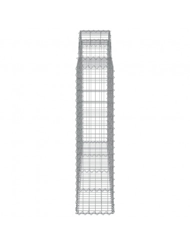 Cesti Gabbioni ad Arco 12 pz 200x30x120/140 cm Ferro Zincato