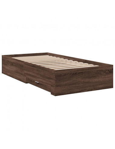 Giroletto Cassetti Rovere Marrone 90x190 cm Legno Multistrato