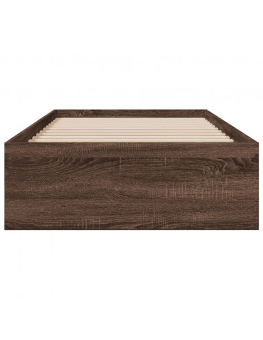 Giroletto Cassetti Rovere Marrone 90x190 cm Legno Multistrato