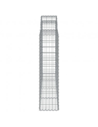 Cesti Gabbioni ad Arco 10 pz 200x30x120/140 cm Ferro Zincato