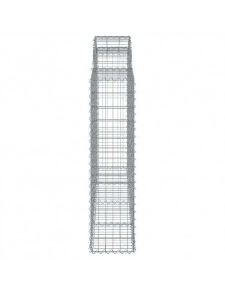 Cesti Gabbioni ad Arco 8 pz 200x30x120/140 cm Ferro Zincato