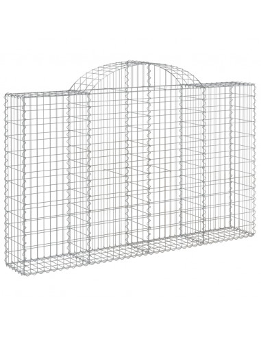 Cesti Gabbioni ad Arco 4 pz 200x30x120/140 cm Ferro Zincato