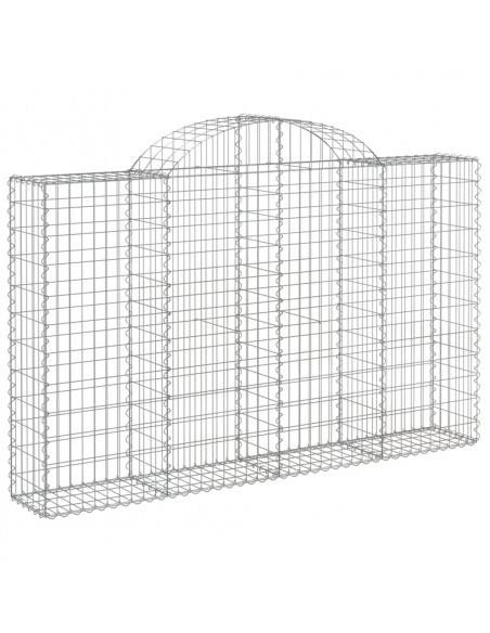 Cesti Gabbioni ad Arco 4 pz 200x30x120/140 cm Ferro Zincato