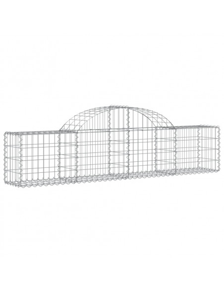 Cesti Gabbioni ad Arco 6 pz 200x30x40/60 cm Ferro Zincato