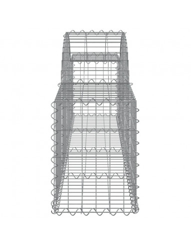 Cesti Gabbioni ad Arco 6 pz 200x30x40/60 cm Ferro Zincato