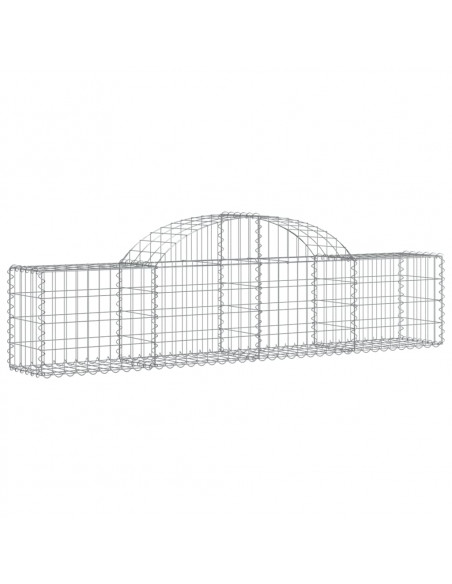 Cesti Gabbioni ad Arco 2 pz 200x30x40/60 cm Ferro Zincato