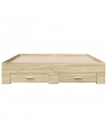 Giroletto Cassetti Rovere Sonoma 140x200 cm Legno Multistrato