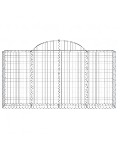 Cesti Gabbioni ad Arco 4 pz 200x30x100/120 cm Ferro Zincato