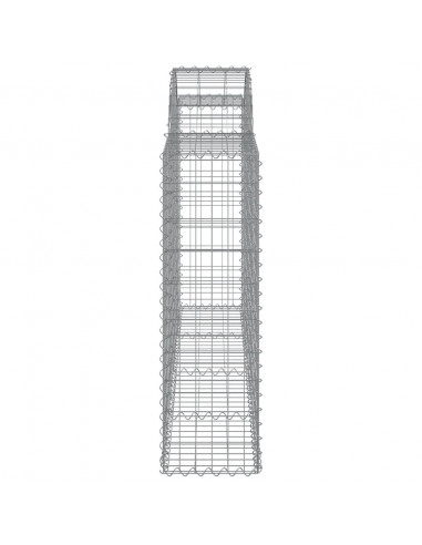 Cesti Gabbioni ad Arco 4 pz 200x30x100/120 cm Ferro Zincato