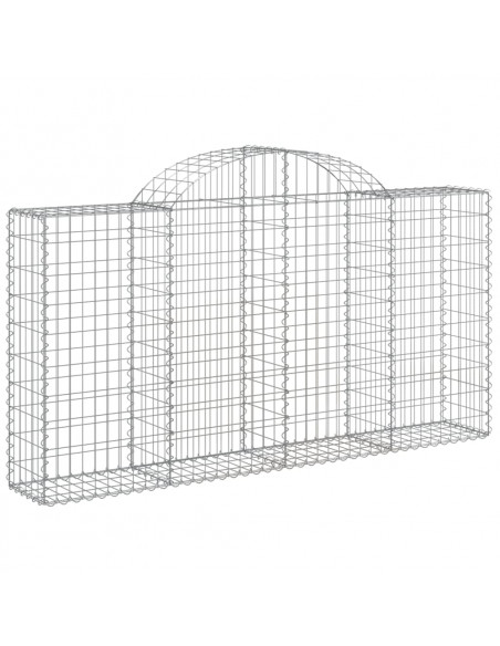 Cesti Gabbioni ad Arco 18 pz 200x30x100/120 cm Ferro Zincato