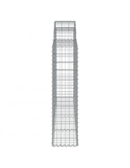 Cesti Gabbioni ad Arco 7 pz 200x30x120/140 cm Ferro Zincato