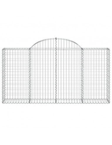 Cesti Gabbioni ad Arco 12 pz 200x30x100/120 cm Ferro Zincato