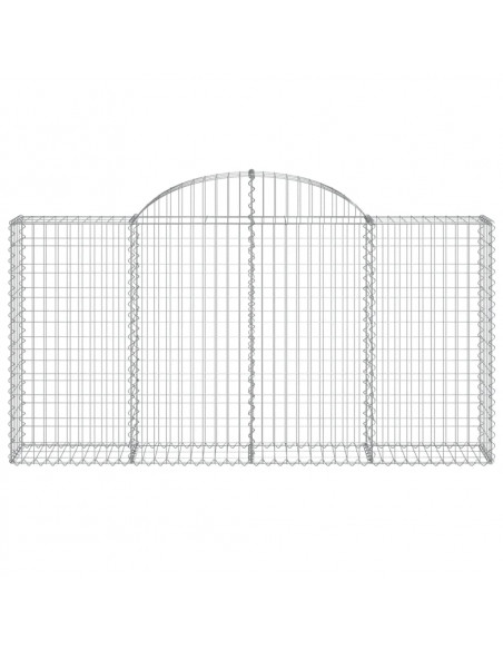 Cesti Gabbioni ad Arco 12 pz 200x30x100/120 cm Ferro Zincato