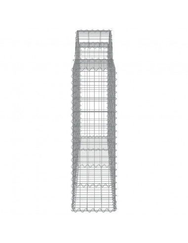 Cesti Gabbioni ad Arco 12 pz 200x30x100/120 cm Ferro Zincato