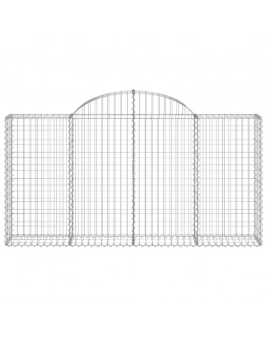 Cesti Gabbioni ad Arco 6 pz 200x30x100/120 cm Ferro Zincato